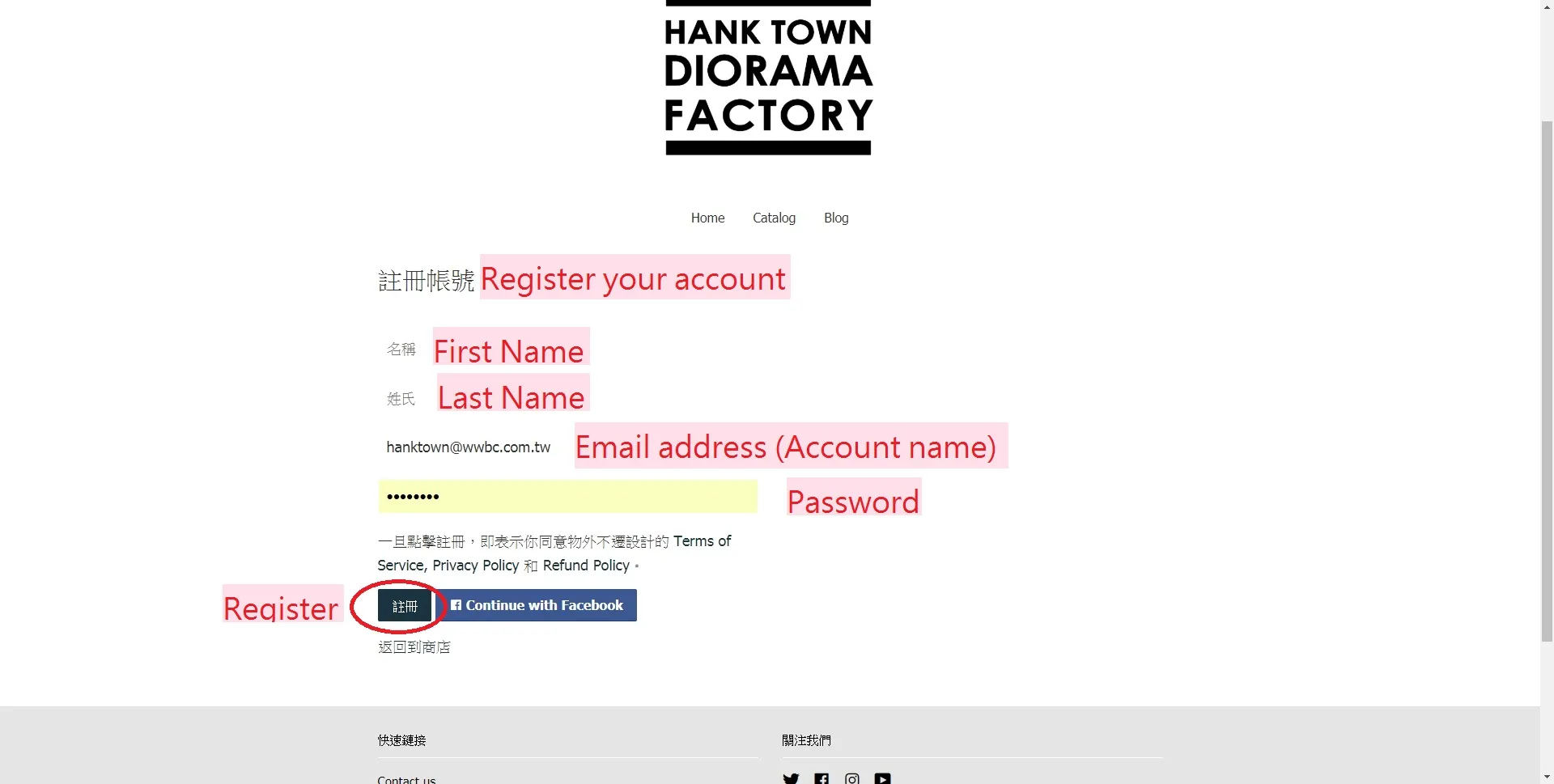 Register page Register page