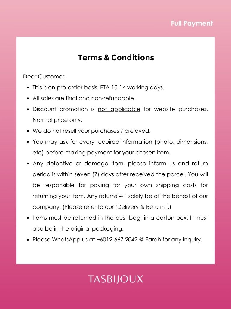 Pre-Order T&C