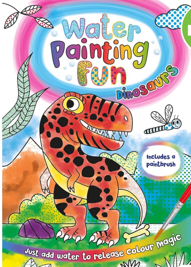 dinosaur water painting fun 1