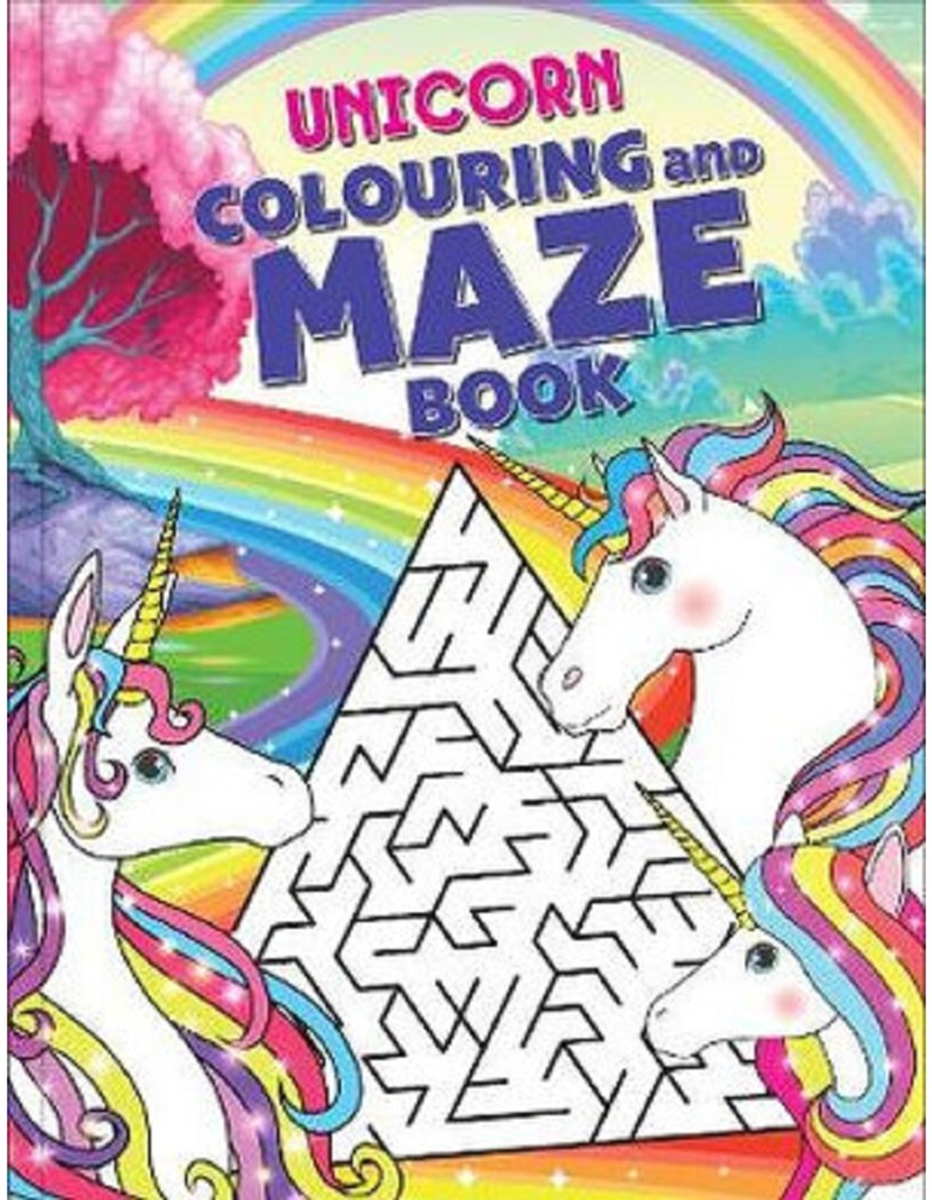 unicorn colouring and maze book 1