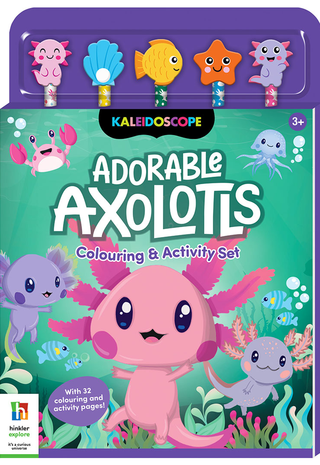 ADORABLE AXOLOTIS COLOURING BOOK 1