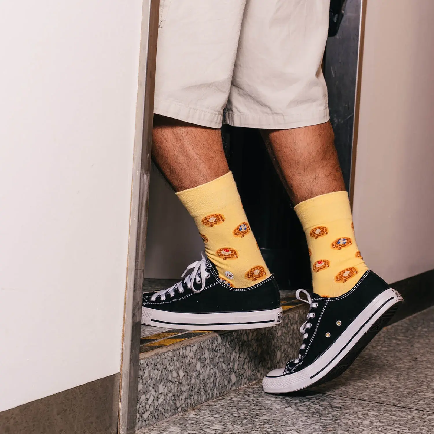 03-BREAKFAST WAFFLE CREW SOCK (SIZEM)