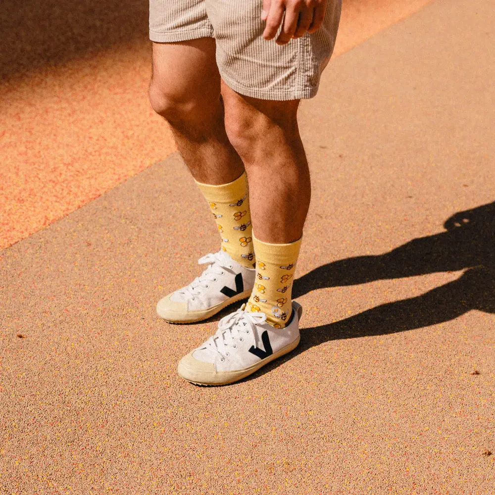 03_KEEP ON BEE-LIEVING CREW SOCK (SIZEM)