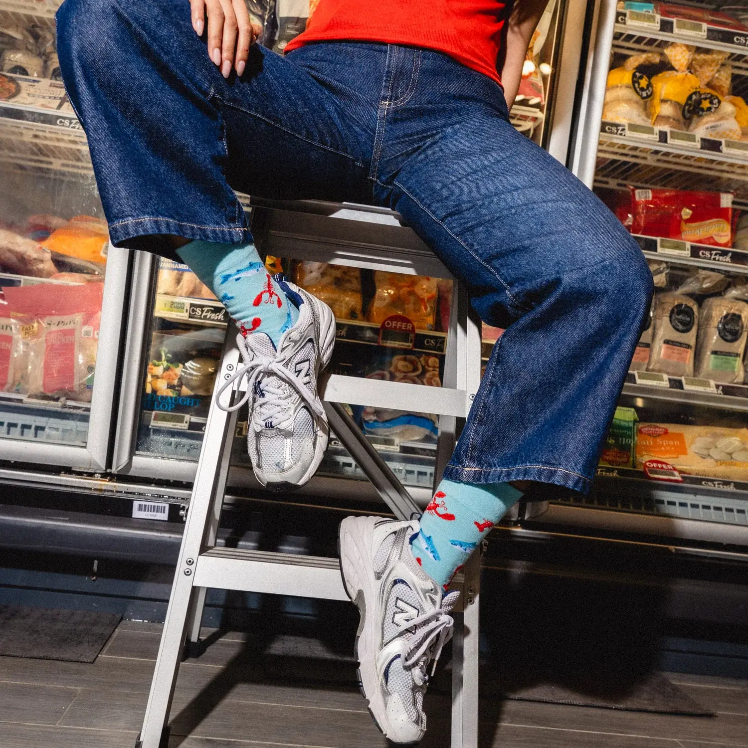 03_SELF-LOVE SEAFOOD CREW SOCK (SIZEM)