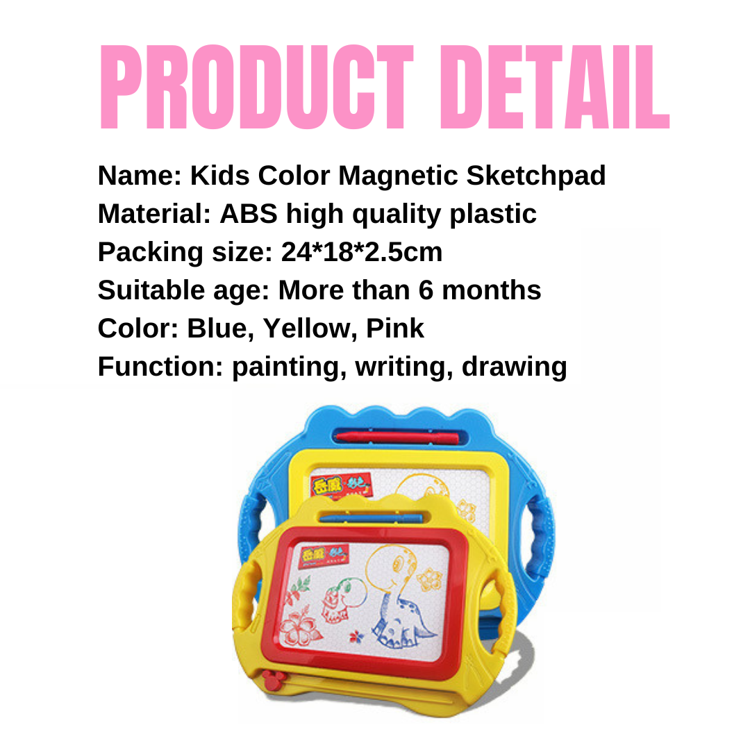 Kids Color Drawing Board White Background Papan Menulis