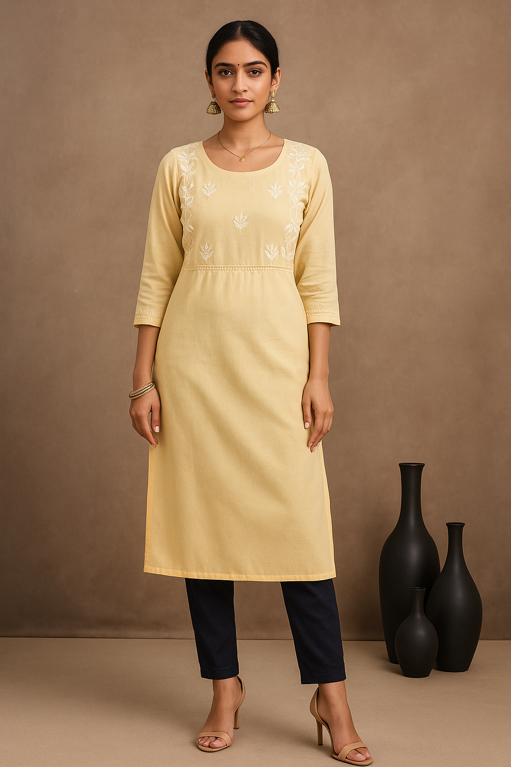 Elegant Pose in Traditional Indian Attire