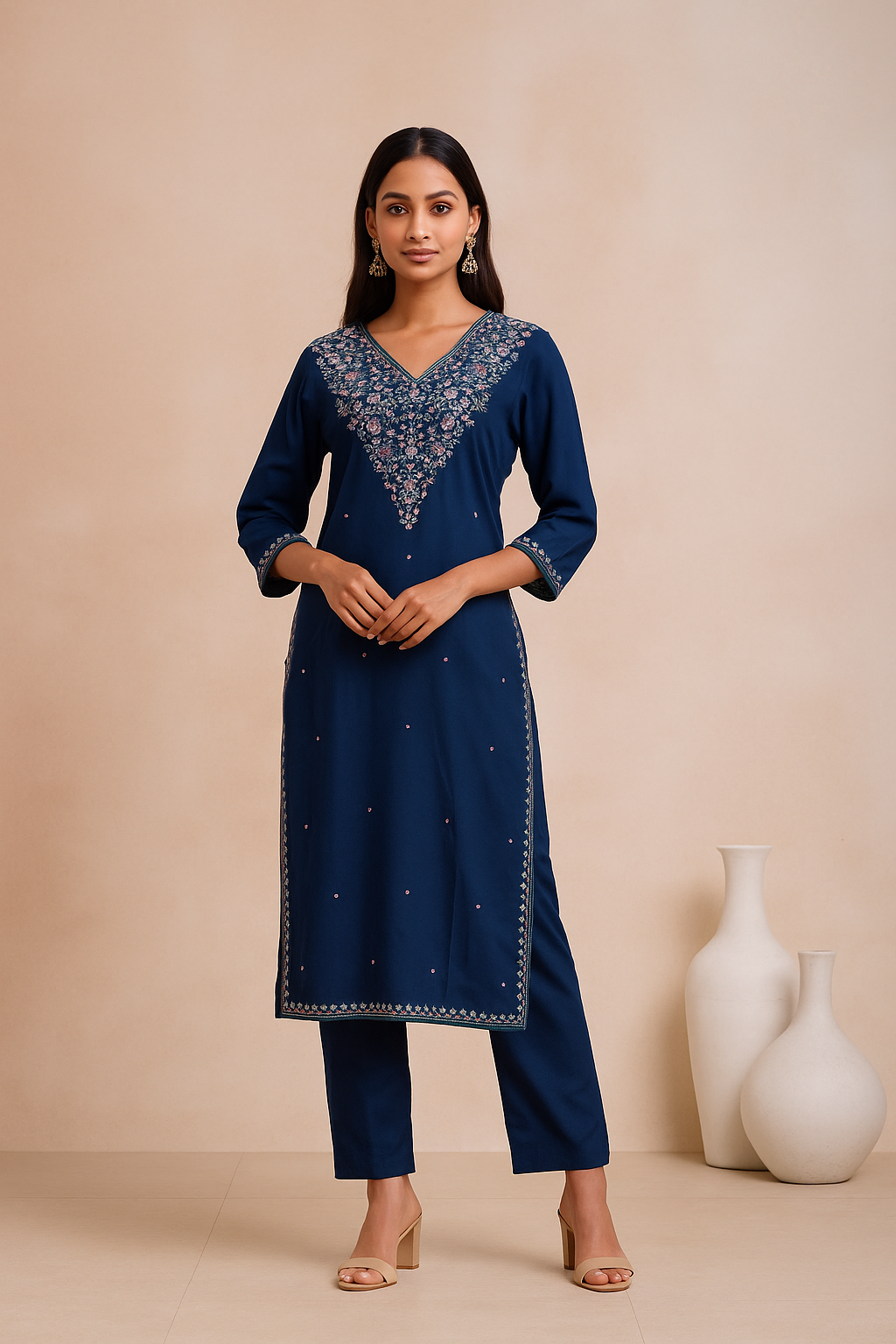 Serene Elegance in Traditional Attire