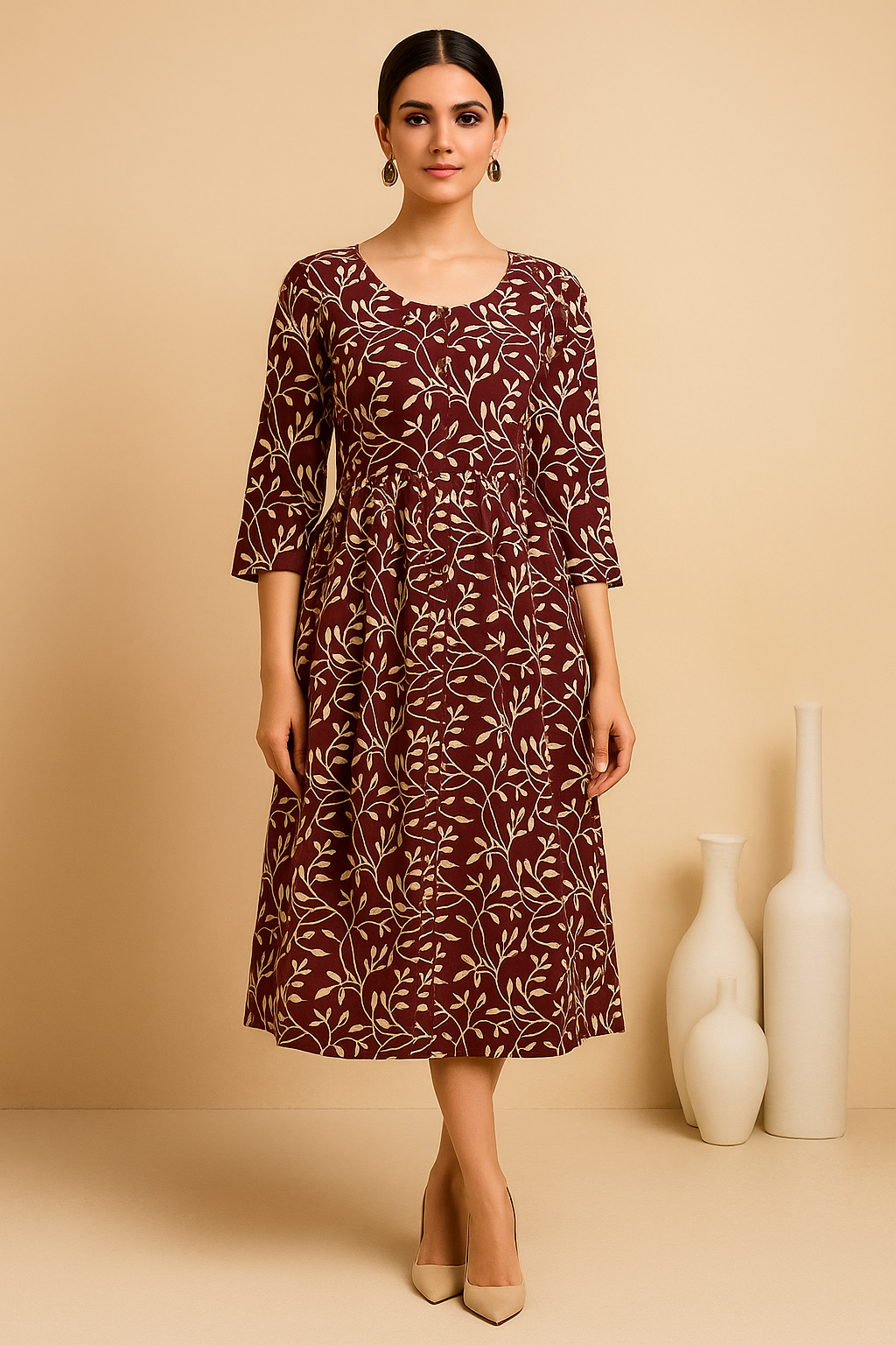 Elegance in Burgundy and Cream