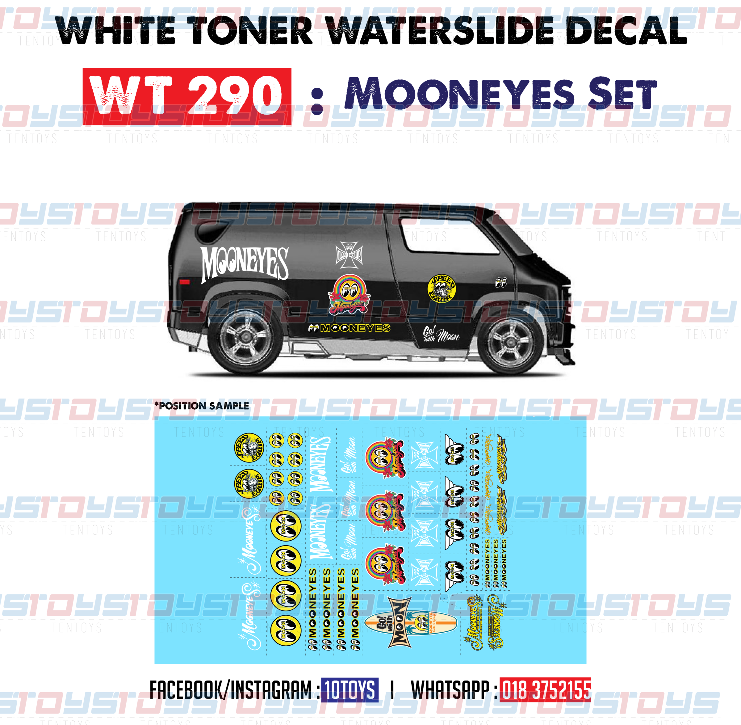 White Toner Decal WT290 10toys hobby Store