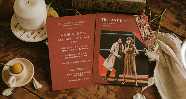 極簡影像婚卡 內文說明