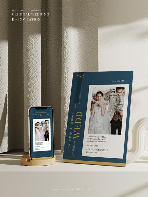 閃爍 影像婚卡 星空藍 電子喜帖 01