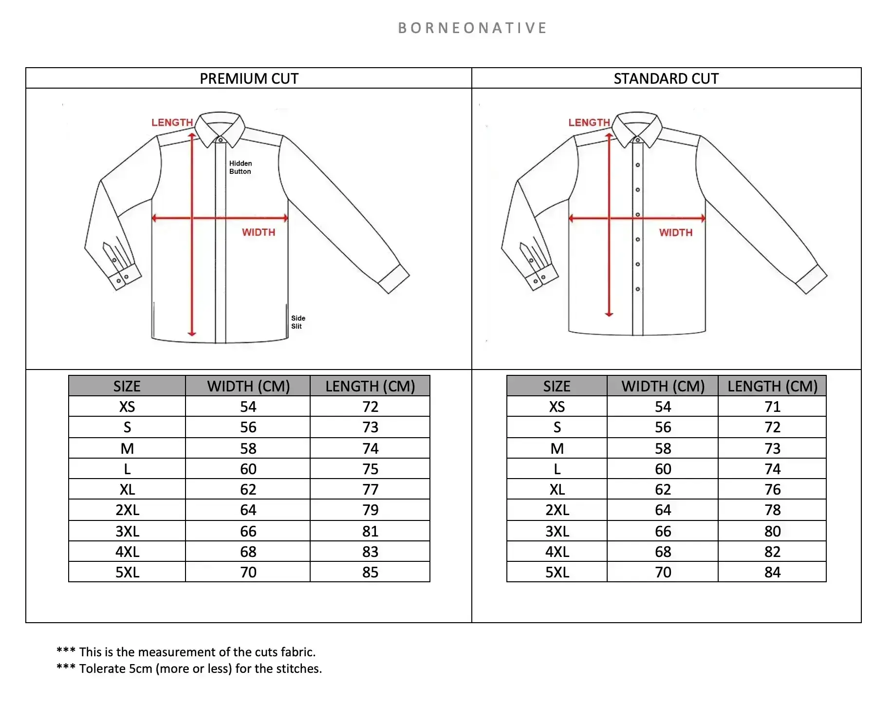 Size Long Sleeve