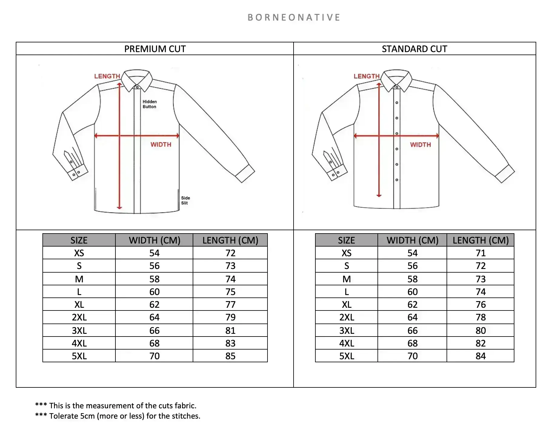 Size Long Sleeve