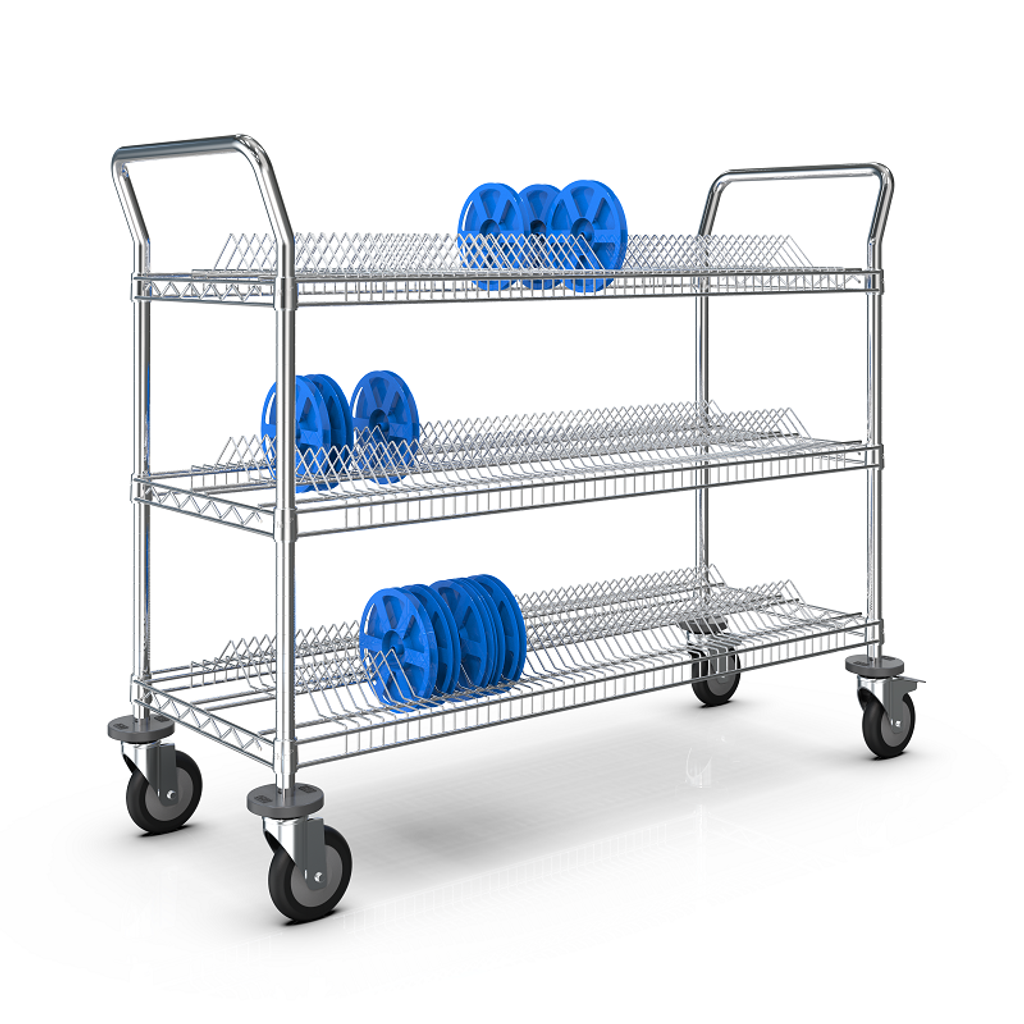 4 Layers SMT Reel Shelving Cart 18''x48''x60'' - China SMT