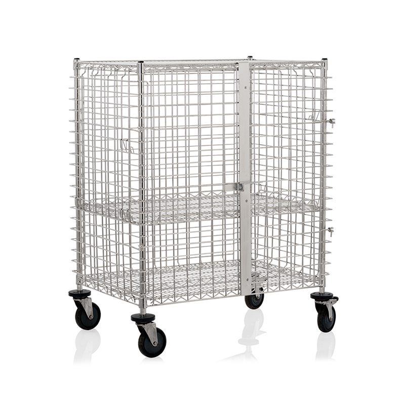 1. SMT SUS Q series Security cage Cart with 1 intermediate shelving.png
