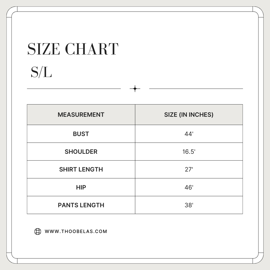White and Beige Minimalist Simple Size Chart Instagram Post