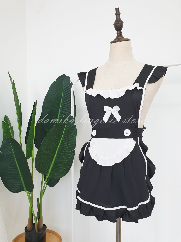 Sexy Maid Costume, Backless Maid Uniform (1).png