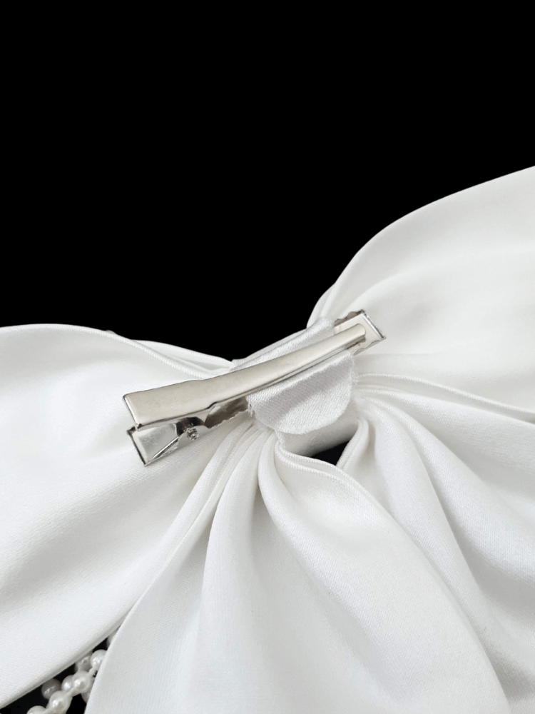 Pearl Bow Hair Clip, ROM Wedding Hair Accessories (5)