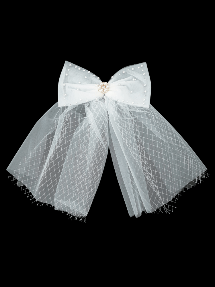 Tulle Bow Veil, ROM Wedding Veil (5)