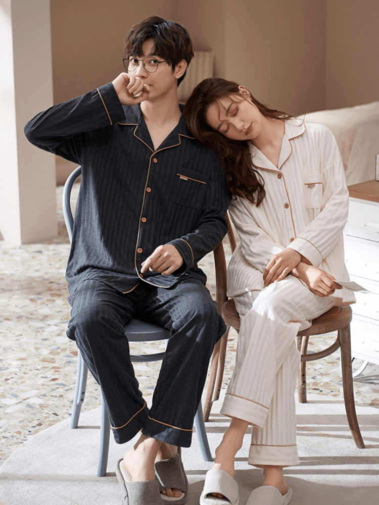 Couple Pyjamas Set, Cotton Pyjamas Shirt & Trouser (3)