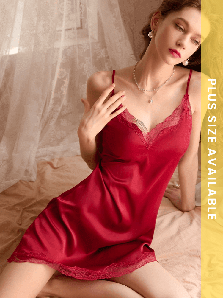 RED SATIN NIGHTWEAR  Lingerie Malaysia – Summer & Peach