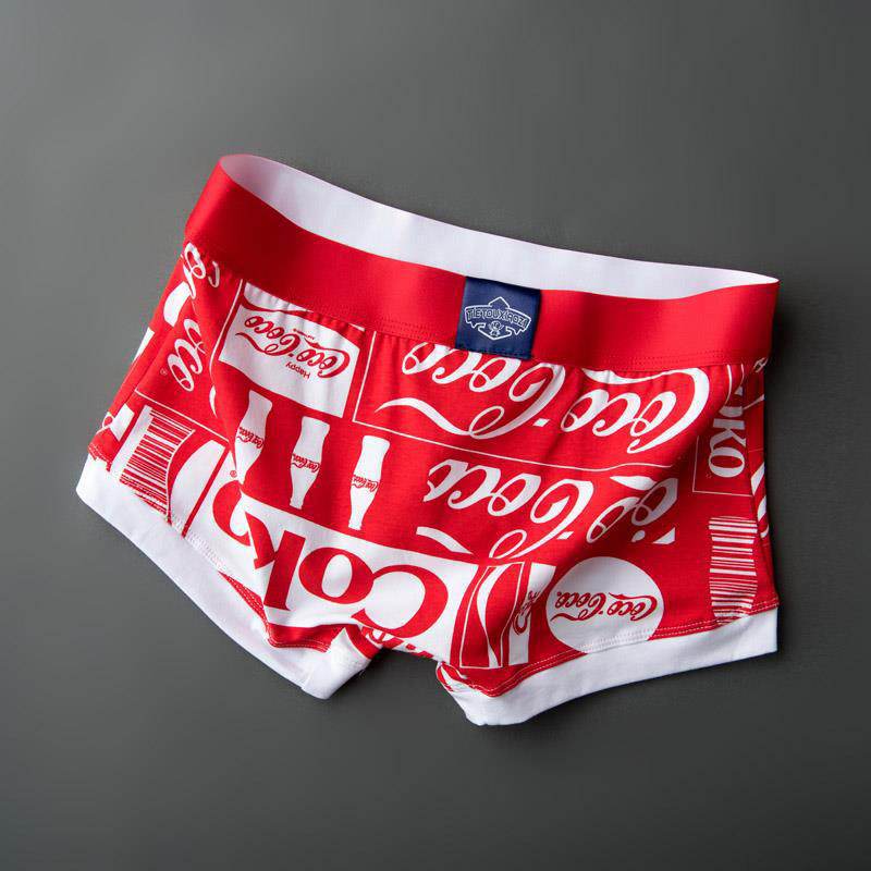 Men's Underwear, Men's Printed Trunk - Red (2)