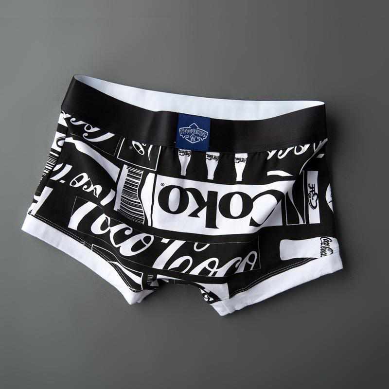 Men's Underwear, Men's Printed Trunk - Black (2)