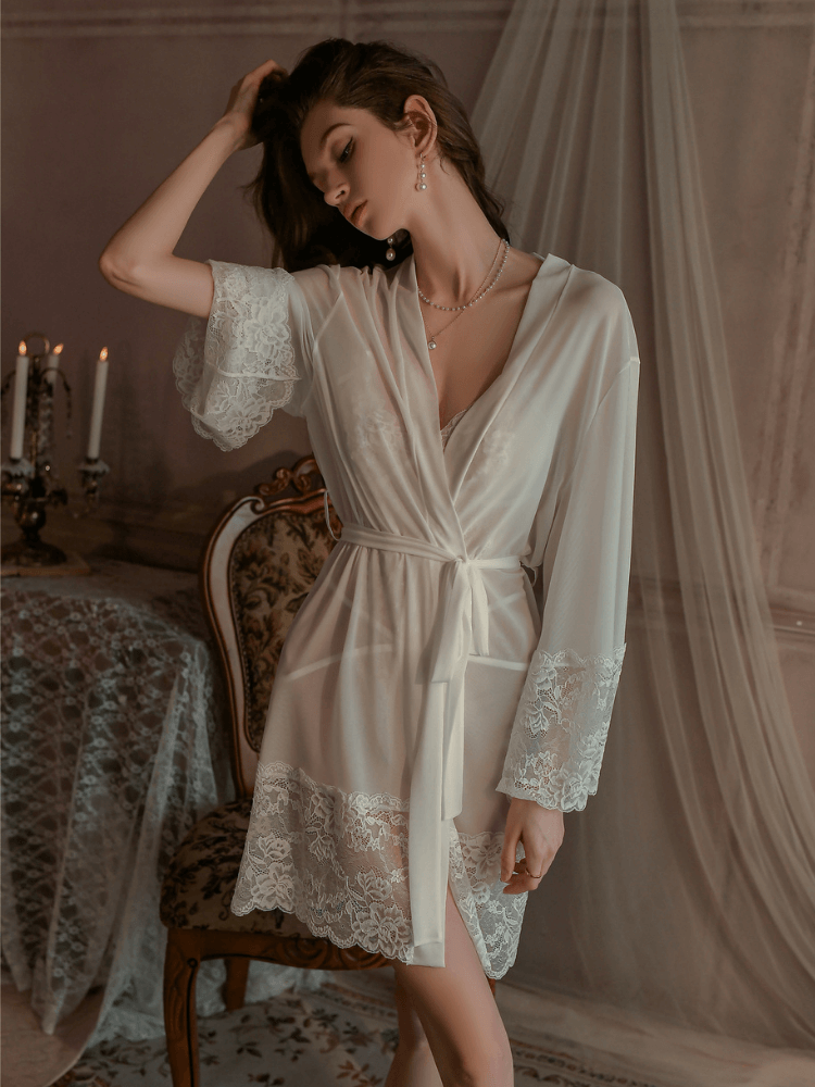 Kate Teddy Robe Set - White (12)