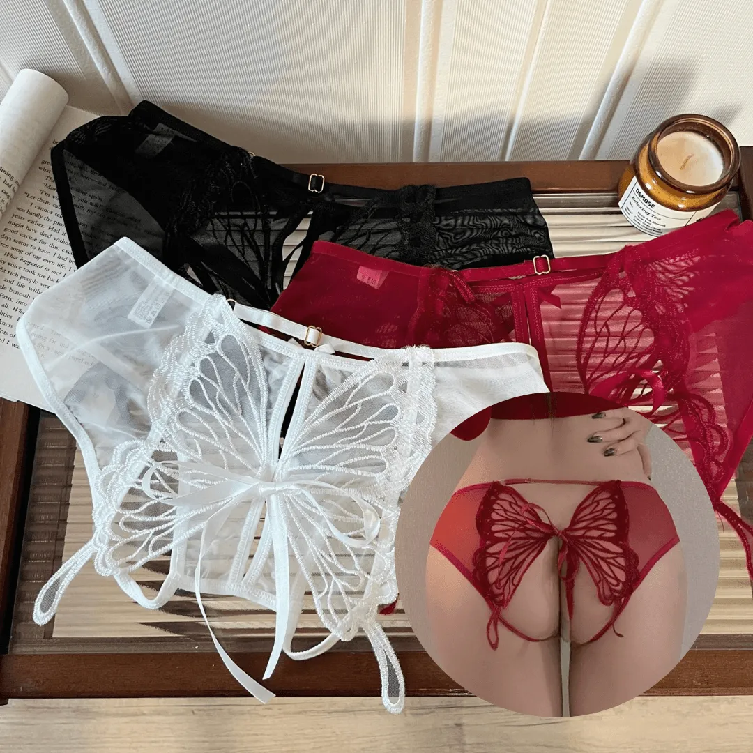 Butterfly Crotchless Panty, Open Crotch Sexy Panties (1)