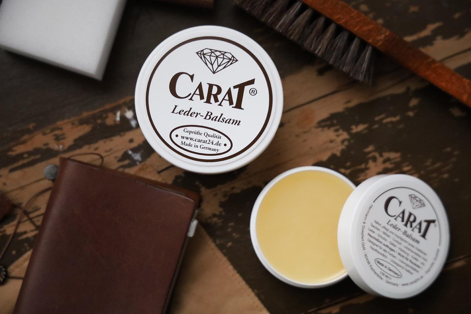 德國 CARAT 固型天然皮革保養油   (10)