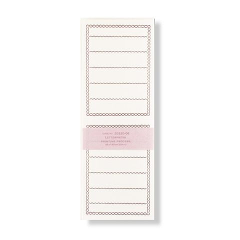 倉敷意匠_凸板印刷對開式記事卡(65×180mm) 20入_20320-06