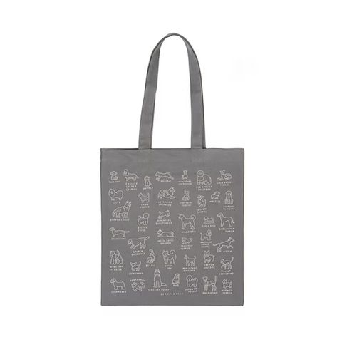 ZPZ_環保袋_狗狗字典_灰_ZPZEBW22