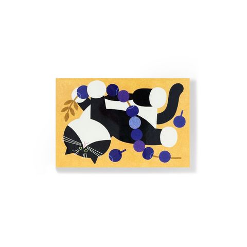AellieK_明信片_貓與藍莓Cat and blueberries