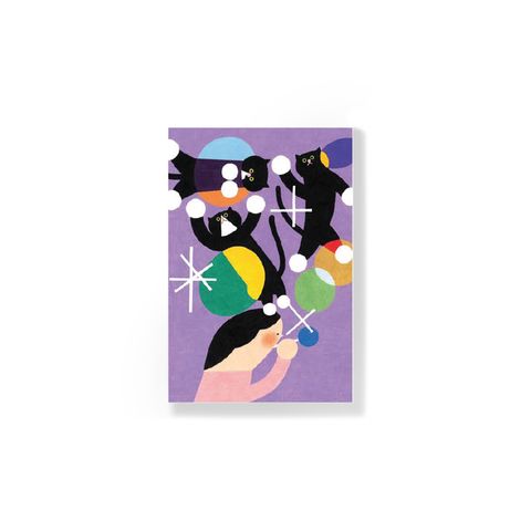 AellieK_明信片_貓與氣球Cats and balloons