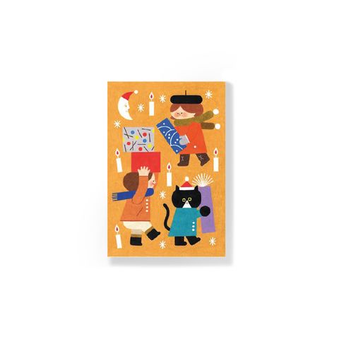 AellieK_明信片_聖誕快樂2黃色Merry Christmas 2 (yellow)