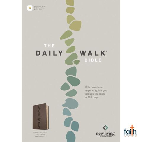 malaysia-online-christian-bookstore-faith-book-store-english-holy-bible-new-living-translation-nlt-the-daily-walk-bible-stepping-stones-dark-taupe-leatherlike-filament-enabled-tyndale-9781496477934-1