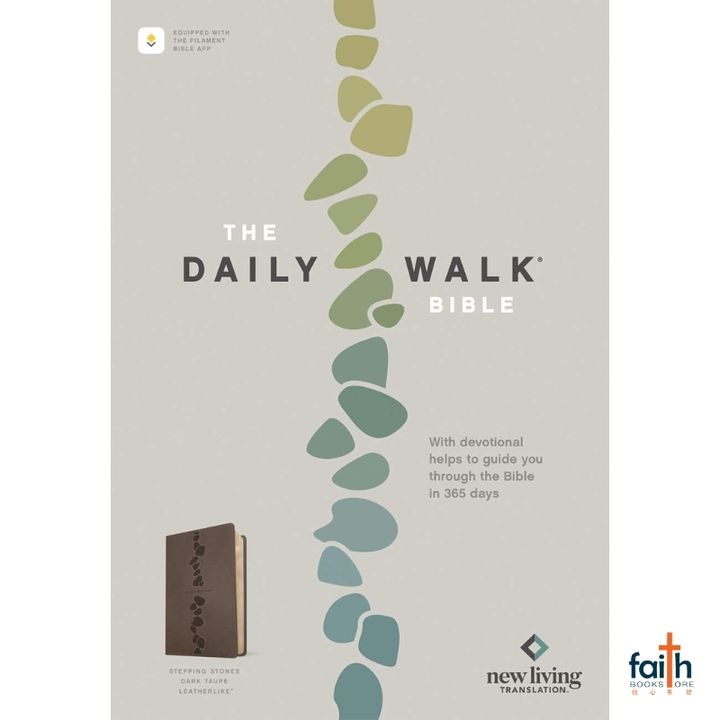 malaysia-online-christian-bookstore-faith-book-store-english-holy-bible-new-living-translation-nlt-the-daily-walk-bible-stepping-stones-dark-taupe-leatherlike-filament-enabled-tyndale-9781496477934-1