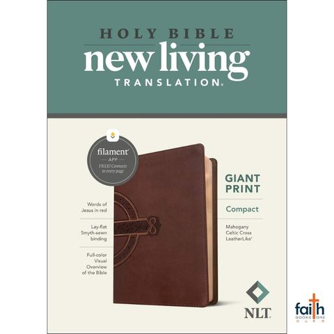 malaysia-online-christian-bookstore-faith-book-store-english-holy-bible-new-living-translation-nlt-compact-giant-print-mahogany-celtic-cross-leatherlike-red-letter-filament-enable-tyndale-9781496460585-1