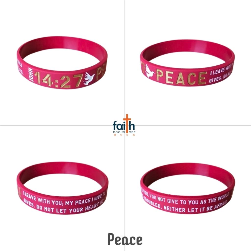 malaysia-online-christian-bookstore-faith-book-store-bible-rubber-christian-wristband-bible-verse-scripture-peace-red-john-14-27-peace-i-leave-with-you-7-loaves-and-fishes