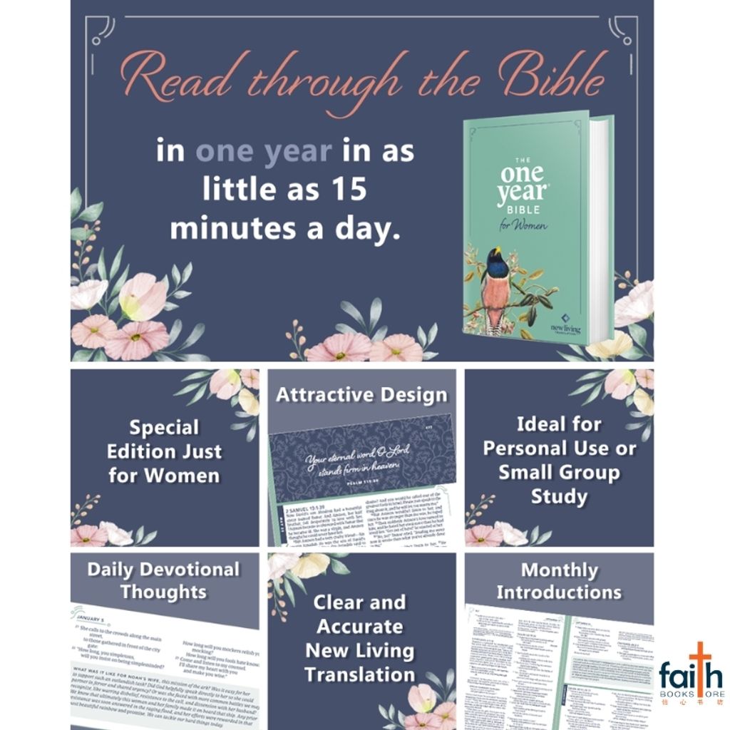 malaysia-online-christian-bookstore-faith-book-store-english-holy-bible-new-living-translation-nlt-the-one-year-bible-for-women-misty-arterburn-hardcover-tyndale-9781496449443-9