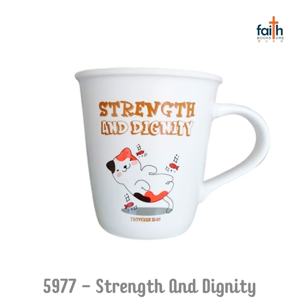malaysia-online-christian-bookstore-faith-book-store-ceramic-mugs-with-bible-verse-inspirational-christian-quotes-white-cup-cute-animal-designs-elim-art-GEMG-5977-WM-strength-and-dignity-Proverbs-31-25
