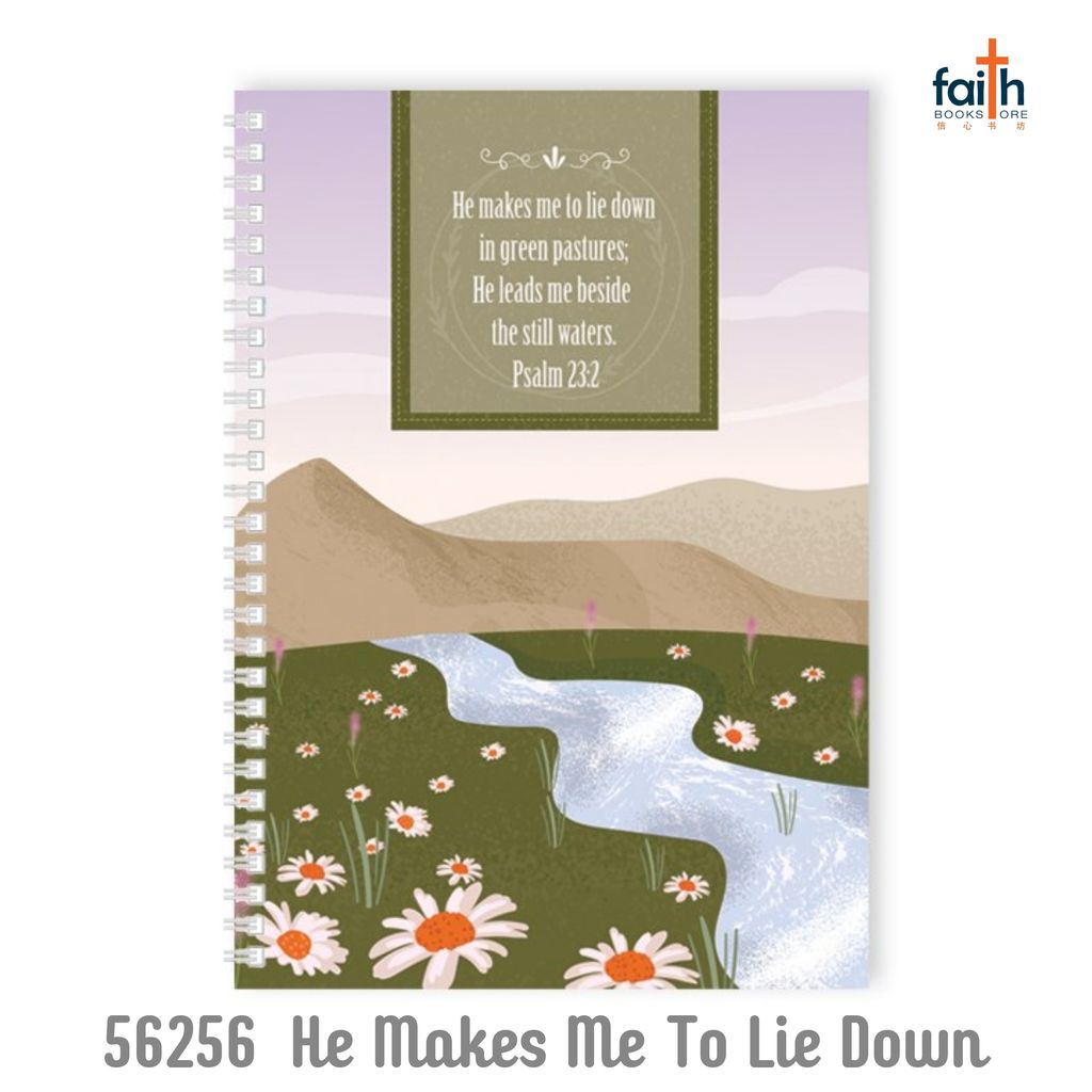 malaysia-online-christian-bookstore-faith-book-store-A5-wire-o-soft-cover-journal-notebook-elim-art-SENB-56256-AM-he-makes-me-to-lie-down-in-green-pastures-psalm-23-2