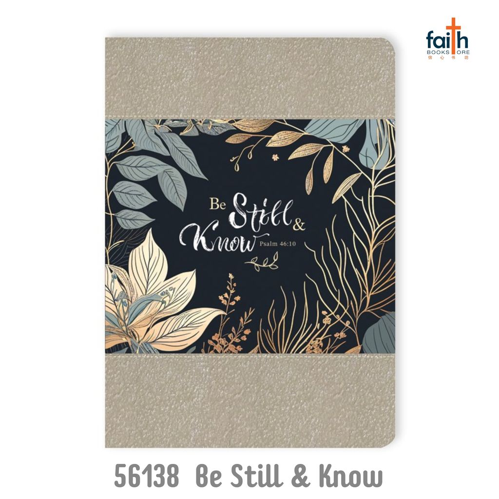malaysia-online-christian-bookstore-faith-book-store-A5-lux-leather-2-tone-journal-notebook-elim-art-notebooks-journals-2026-2027-SEJL-56138-AM-be-still-&-know-psalm-46-10