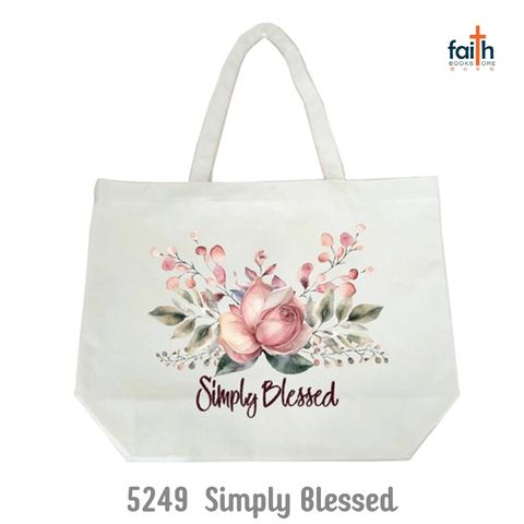 malaysia-online-christian-bookstore-faith-book-store-canvas-tote-bag-with-bible-verses-christian-inspirational-designs-elim-art-GECB-5249-AM-simply-blessed