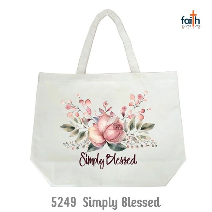 malaysia-online-christian-bookstore-faith-book-store-canvas-tote-bag-with-bible-verses-christian-inspirational-designs-elim-art-GECB-5249-AM-simply-blessed