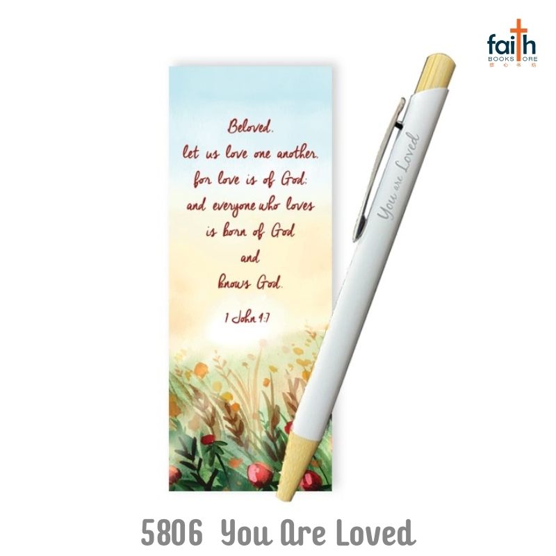 malaysia-online-christian-bookstore-faith-book-store-gel-pen-with-bookmark-gift-set-with-scripture-bible-verse-metal-with-bamboo-gel-pen-black-ink-0.5mm-elim-art-GEBP-5806-AM-you-are-loved