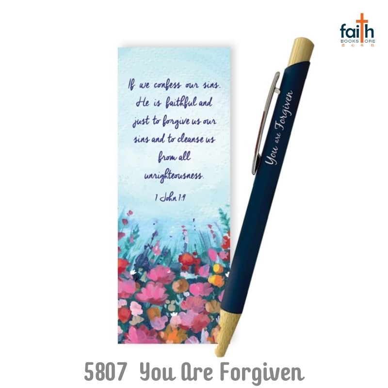 malaysia-online-christian-bookstore-faith-book-store-gel-pen-with-bookmark-gift-set-with-scripture-bible-verse-metal-with-bamboo-gel-pen-black-ink-0.5mm-elim-art-GEBP-5807-AM-you-are-forgiven