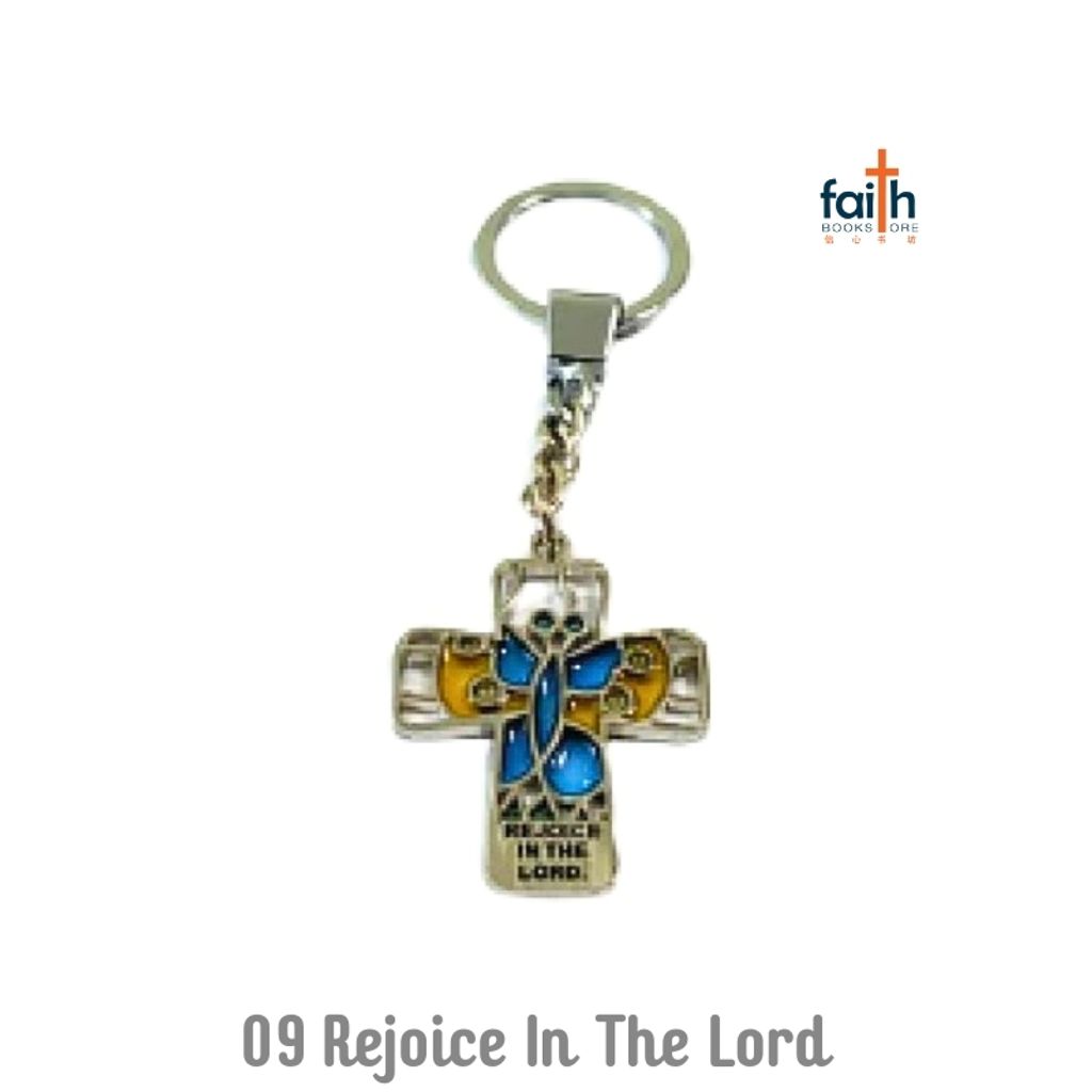 malaysia-online-christian-bookstore-faith-book-store-metal-cross-keychain-stained-glass-chosen-treasure-09-rejoice-in-the-lord-800x800