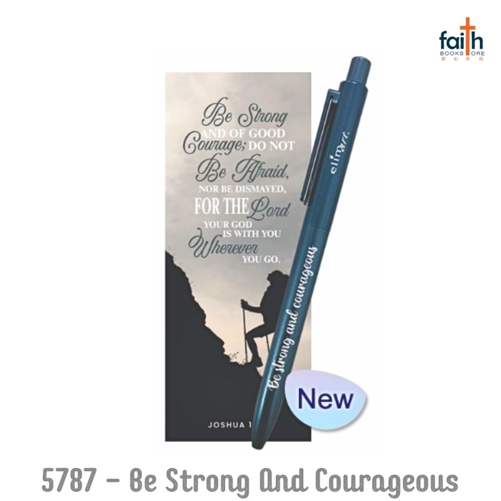 malaysia-online-christian-bookstore-faith-book-store-gel-pen-with-bookmark-gift-set-abs-plastic-blank-ink-elim-art-GEBP-5787-WM-be-strong-and-courageous-800x800