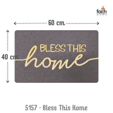 malaysia-online-christian-bookstore-faith-book-store-floor-mat-pvc-coil-door-mat-home-decoration-elim-art-hefm-5157-wm-bless-this-home